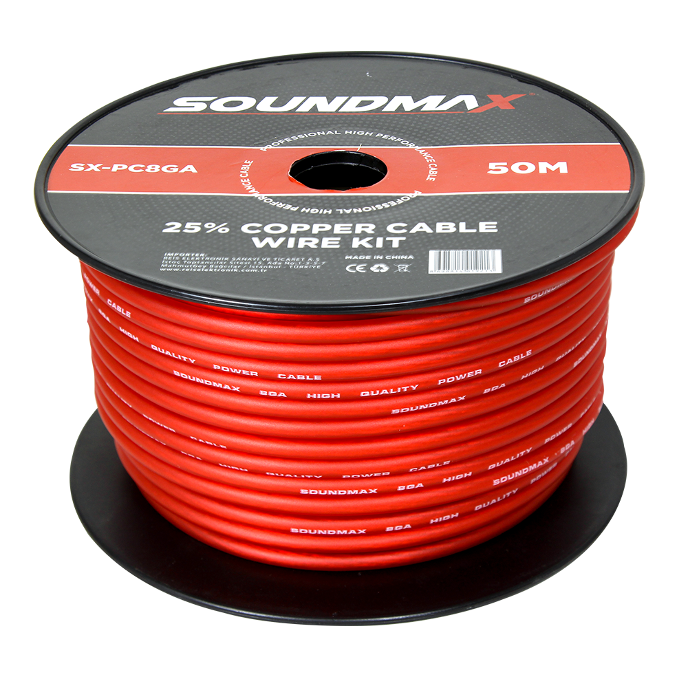 SOUNDMAX SX-PC8GA 50 METRE 8 GA ARTI KABLO