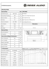 REISS AUDİO RS-M87EX 20 CM MİDRANGE 600 WAT MAXİMUM 300 WATT RMS POWER ÇİFT FİYATIDIR