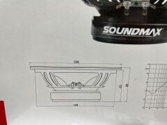 SOUNDMAX SX-M82BN 20 CM MİDRANGE 400 WATT MAXİMUM POWER 200 WATT RMS POWER ÇİFT FİYATIDIR