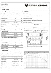 REISS AUDIO RS-RX8.D4 20 CM ÇİFT BOBİN 4 OHM SUBWOOFER BAS 800 WATT MAXİMUM POWER 1 ADET 400
