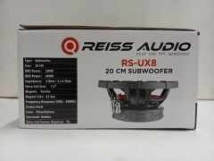 REİSS AUDİO RS-UX8.D4 20 CM KABİNLİ SUBWOOFER BAS 600 WATT MAXİMUM POWER ÇİFT BOBİNLİ