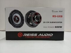 REİSS AUDİO RS-UX8.D4 20 CM KABİNLİ SUBWOOFER BAS 600 WATT MAXİMUM POWER ÇİFT BOBİNLİ
