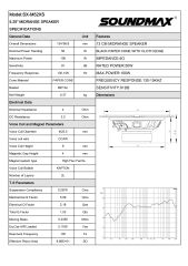 Soundmax SX-M52XS 13 CM MİDRANGE 100 WATT MAXİMUM POWER 50 WATT RMS POWER ÇİFT FİYATIDIR