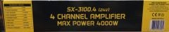 SOUNDMAX SX-3100.4 24 VOLT TIR AMFİ 4000 WATT 4 KANALLI