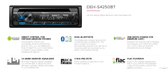 PIONEER DEH-S4250BT TEYP BLUETOOTH USB AUX ÇİFT AMFİ ÇIKIŞI FLAC