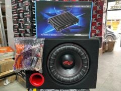 BM BOSCHMANN 30 CM 1400 WAT SUBWOOFER 3000 WATT 4 KANAL AMFİ KABLO TAKIMI KABİN