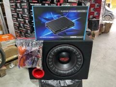 BM BOSCHMANN 30 CM 1400 WAT SUBWOOFER 3000 WATT 4 KANAL AMFİ KABLO TAKIMI KABİN