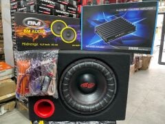 BM BOSCHMANN 30 CM 1400 WAT SUBWOOFER BAS + 3000 WATT 4 KANAL AMFİ + 16 CM MİDRANGE 650 WATT + KABLO TAKIMI + KABİN