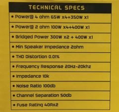 SOUNDMAX SX-PW5500.5 5 KANAL AMFİ 5500 WATT HEM BAS HEM HOPARLÖR