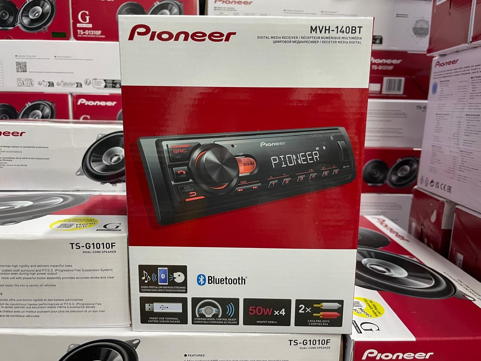 PIONEER MVH-140BT OTO TEYP BLUETOOTH USB W/R ÇİFT AMFİ ÇIKIŞI SUBWOOFER KONTROL DIGICOM GARANTİLİ