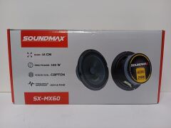 SOUNDMAX SX-MX60 MİDRANGE 16 CM 240 WATT MAXİMUM POWER 120 WATT RMS POWER CLOTH SURROUND