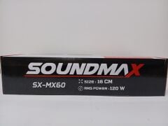 SOUNDMAX SX-MX60 MİDRANGE 16 CM 240 WATT MAXİMUM POWER 120 WATT RMS POWER CLOTH SURROUND
