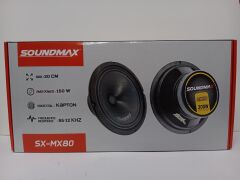 SOUNDMAX SX-MX80 MİDRANGE 20 CM 300 WATT MAXİMUM POWER 150 WATT RMS POWER CLOTH SURROUND