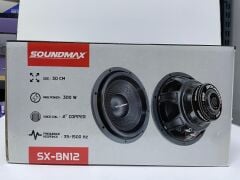 SOUNDMAX SX-BN12 30 CM KABİNLİ SUBWOOFER BAS 1500 WATT MAXİMUM POWER 300 WATT RMS POWER