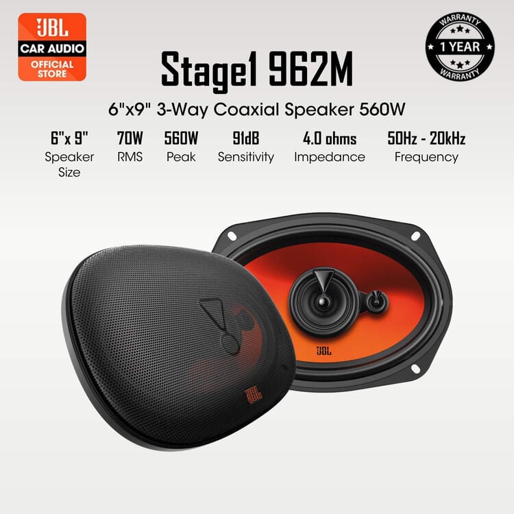 JBL STAGE1 962M OVAL HOPARLÖR 560 WATT MAXİMUM POWER 3 YOLLU byHARMAN