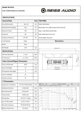 REISS AUDİO RS-HS10 25 CM SLİM İNCE SUBWOOFER BAS ÇİFT BOBİNLİ 700 WATT 350 WATT RMS DUAL D4