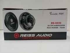 REISS AUDİO RS-HS10 25 CM SLİM İNCE SUBWOOFER BAS ÇİFT BOBİNLİ 700 WATT 350 WATT RMS DUAL D4