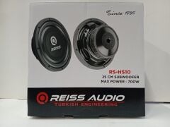 REISS AUDİO RS-HS10 25 CM SLİM İNCE KABİNLİ SUBWOOFER BAS ÇİFT BOBİNLİ 700 WATT 350 WATT RMS DUAL D4