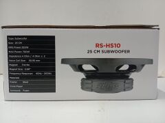 REISS AUDİO RS-HS10 25 CM SLİM İNCE KABİNLİ SUBWOOFER BAS ÇİFT BOBİNLİ 700 WATT 350 WATT RMS DUAL D4