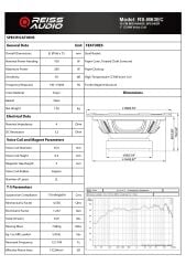 REISS AUDİI RS-M63EC 16 CM MİDRANGE 200 WATT MAXİMUM POWER 100 WATT RMS POWER