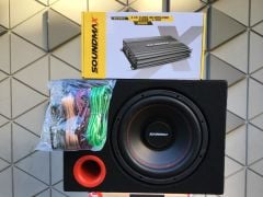 SOUNDMAX SX-FT12 30 CM SUBWOOFER KABİNLİ 3000W 4KANAL AMFİ KABLO