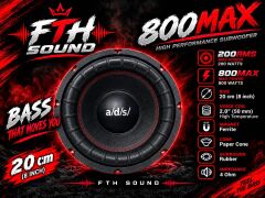 ADS 20 CM SUBFOOFER BAS 800 WATT MAXİMUM 200 RMS