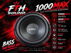 ADS 30 CM SUBFOOFER BAS KABİNLİ 1000 WATT MAXİMUM 300 RMS