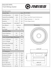 REİSS AUDİO RS-M5PX 13 CM MİDRANGE 250 WATT MAXİMUM POWER 100 WATT RMS POWER