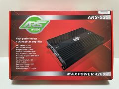 ARS AUDİO ARS-535 4 KANAL AMFİ 4200 WATT MAXİMUM POWER 4 OHM 4X70 WATT RMS