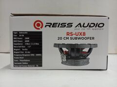 REİSS AUDİO RS-UX8.D4 20 CM SUBWOOFER BAS 600 WATT MAXİMUM POWER ÇİFT BOBİNLİ