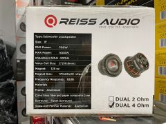 REİS AUDİO RS-BQ8.D2 20 CM SUBWOOFER BAS ÇİFT BOBİNLİ 2 OHM 1000 WAT MAXİMUM POWER ADET FİYATIDIR