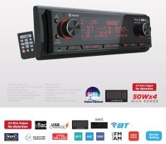 REISS AUDİO RS-MX85DSP OTO TEYP 8 KANAL DSP İŞLEMCİ 4 VOLT 3 AMFİ ÇIKIŞI 20 BAND EQ RGB