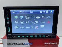 ESPADA 7''DABIL TEYP BT ÇİFT USB SD AUX AMFİ ÇIKIŞI KAMERA HEDİYE