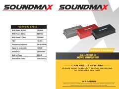 SOUNDMAX SX-LM700.1D 700WATT MONO AMFİ BAS KONTROLLÜ