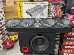 MASSİVE MS-NEO12 30 CM 1400W SUBWOOFER BAS+MS-M8B 20CM MİDRANGE+SX-TA93 DOME TİZ+SX-PW5500.5 5KANAL AMFİ
